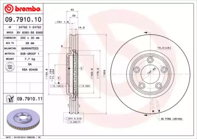 Тормозной диск A.B.S. 09.7910.11