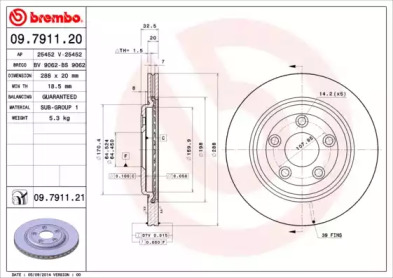 Тормозной диск A.B.S. 09.7911.21