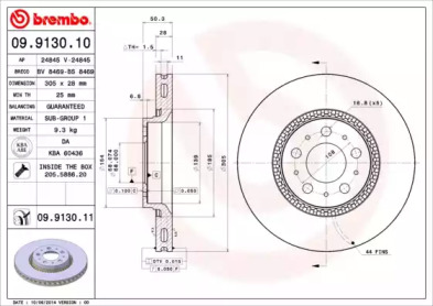 Тормозной диск A.B.S. 09.9130.11