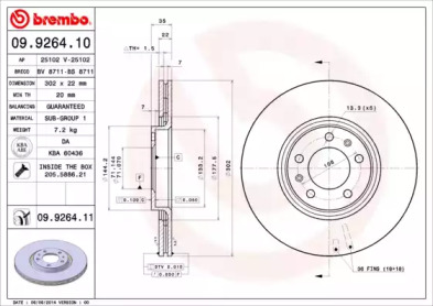 Тормозной диск A.B.S. 09.9264.10