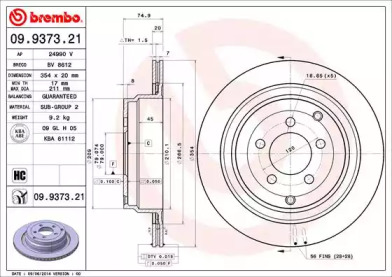 Тормозной диск A.B.S. 09.9373.21