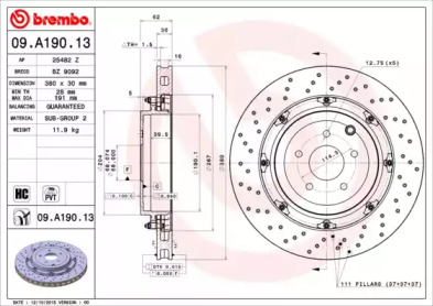 Тормозной диск A.B.S. 09.A190.13