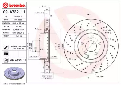 Тормозной диск A.B.S. 09.A732.11