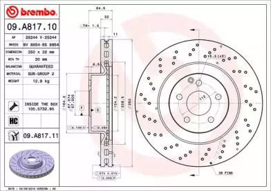 Тормозной диск A.B.S. 09.A817.11