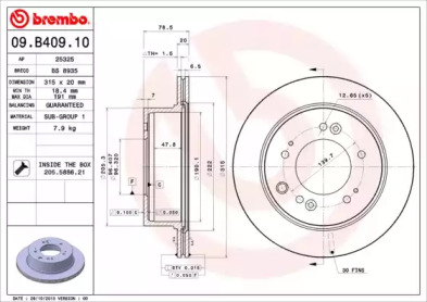 Тормозной диск A.B.S. 09.B409.10