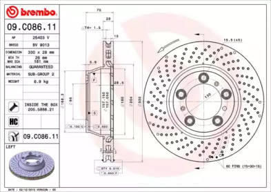 Тормозной диск A.B.S. 09.C086.11