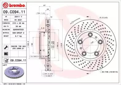 Тормозной диск A.B.S. 09.C094.11