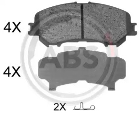 Комплект тормозных колодок A.B.S. 35045