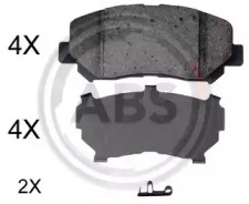 Комплект тормозных колодок A.B.S. 35057