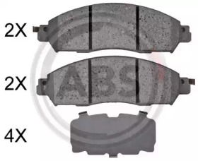 Комплект тормозных колодок A.B.S. 35128