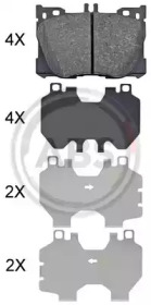 Комплект тормозных колодок A.B.S. 35155