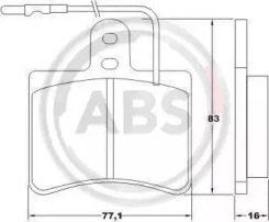 Комплект тормозных колодок A.B.S. 36069