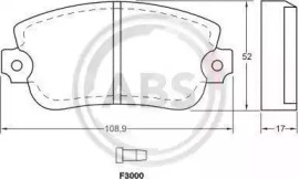 Комплект тормозных колодок A.B.S. 36083