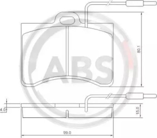 Комплект тормозных колодок A.B.S. 36099