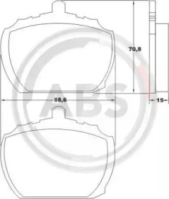 Комплект тормозных колодок A.B.S. 36102