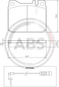 Комплект тормозных колодок A.B.S. 36105