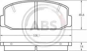 Комплект тормозных колодок A.B.S. 36150