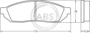 Комплект тормозных колодок A.B.S. 36156