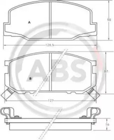 Комплект тормозных колодок A.B.S. 36175