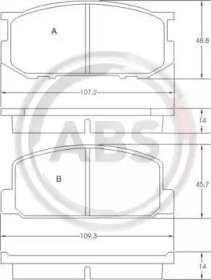 Комплект тормозных колодок A.B.S. 36434