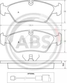 Комплект тормозных колодок A.B.S. 36488