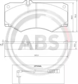 Комплект тормозных колодок A.B.S. 36490