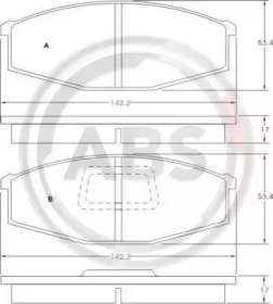 Комплект тормозных колодок A.B.S. 36528