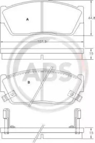 Комплект тормозных колодок A.B.S. 36555