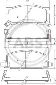 Комплект тормозных колодок A.B.S. 36584