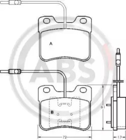 Комплект тормозных колодок A.B.S. 36598