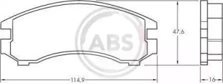 Комплект тормозных колодок A.B.S. 36611