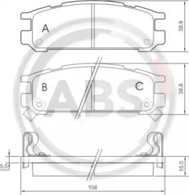 Комплект тормозных колодок A.B.S. 36721