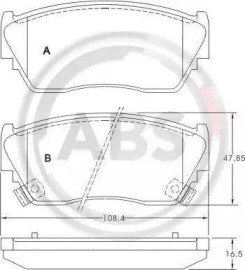 Комплект тормозных колодок A.B.S. 36728