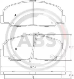 Комплект тормозных колодок A.B.S. 36736