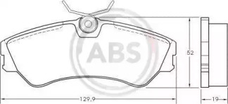 Комплект тормозных колодок A.B.S. 36752