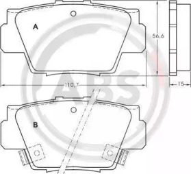 Комплект тормозных колодок A.B.S. 36759