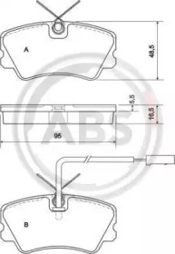 Комплект тормозных колодок A.B.S. 36819