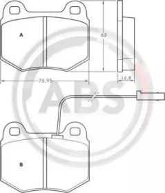 Комплект тормозных колодок A.B.S. 36822