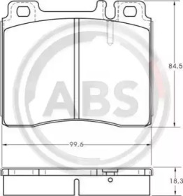 Комплект тормозных колодок A.B.S. 36825