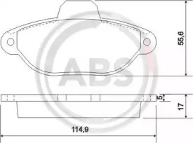 Комплект тормозных колодок A.B.S. 36854