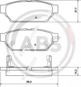 Комплект тормозных колодок A.B.S. 36864