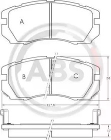 Комплект тормозных колодок A.B.S. 36878