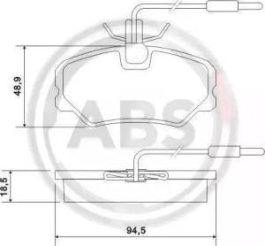 Комплект тормозных колодок A.B.S. 36879