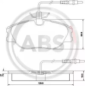 Комплект тормозных колодок A.B.S. 36899