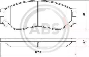 Комплект тормозных колодок A.B.S. 36925