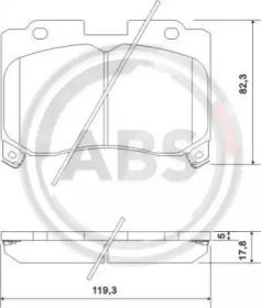 Комплект тормозных колодок A.B.S. 36937