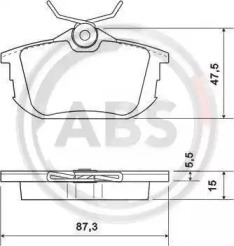 Комплект тормозных колодок A.B.S. 36950