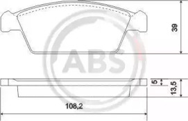 Комплект тормозных колодок A.B.S. 37002