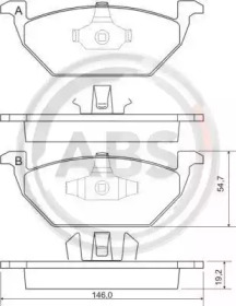 Комплект тормозных колодок A.B.S. 37008