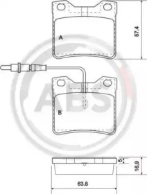 Комплект тормозных колодок A.B.S. 37009